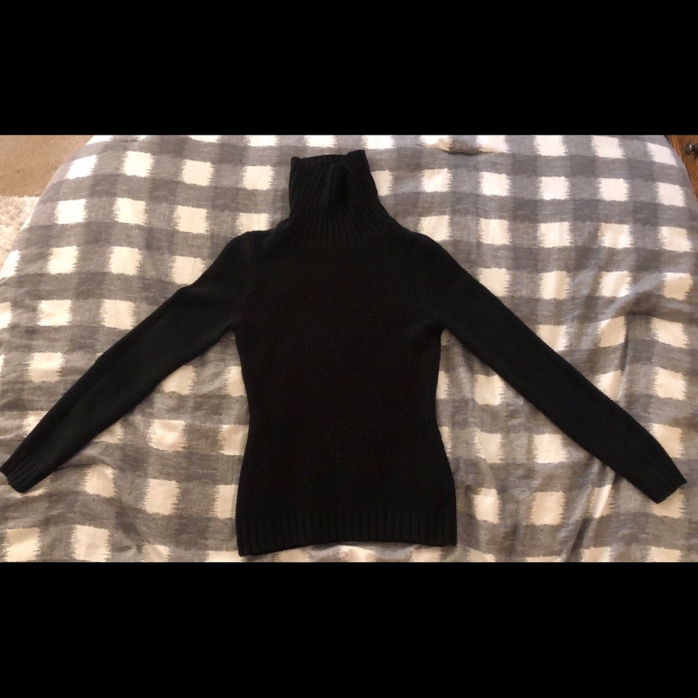 Black knit turtle neck